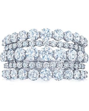 Kwiat 18Kt Lyric Five Row Diamond Ring - Blue