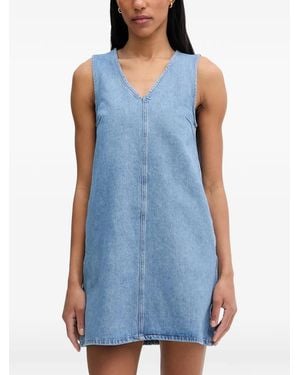 Marc O' Polo Robe Courte Sans Manches À Col V - Blue