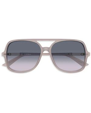 Chloé Pilot-Frame Sunglasses - Gray