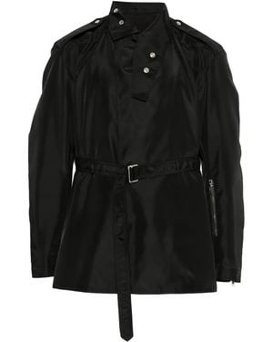 Rick Owens Temple Belted Caban Jacket - Black