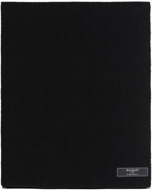 Balmain Paris Wool Scarf - Black