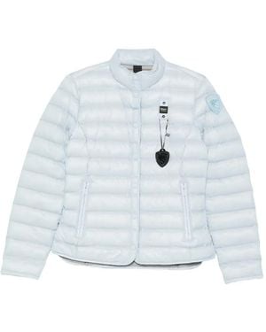 Blauer Logo-Patch Quilted Jacket - Blue