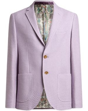 Etro Cotton Jersey Blazer - Purple