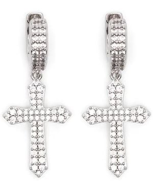 DARKAI Oorbellen Met Kruis - Wit