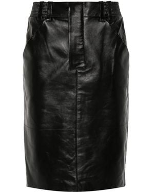 Saint Laurent Midi Skirt - Black