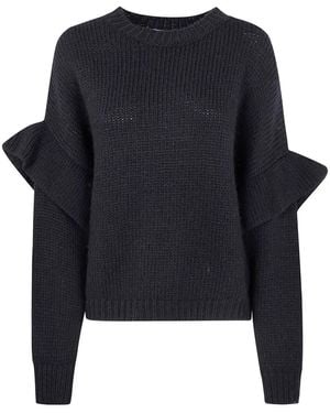 Essentiel Antwerp Pullover mit Rüschenärmeln - Blau