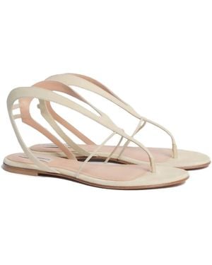 Alberta Ferretti Thong Strap Sandals - White