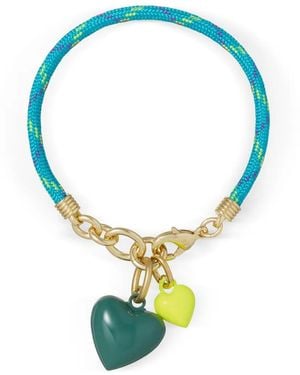 Roxanne Assoulin Happy Cord Mini Double Heart Bracelet - Blue