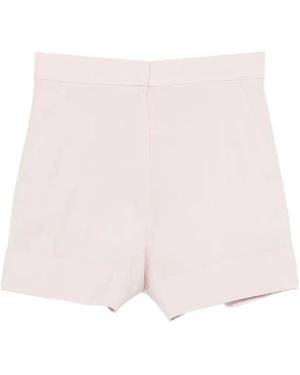 Max Mara Wool, Mohair And Silk Canvas Shorts - Pink