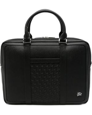KARL LAGERFELD Logo-Lettering Briefcase - Blue
