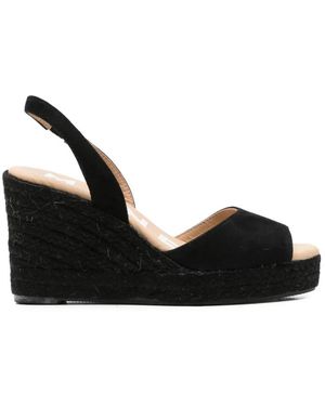 Manebí Slingback Wedge Espadrilles - Black