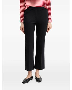 Marc O' Polo Pressed-Crease Flared Trousers - Black