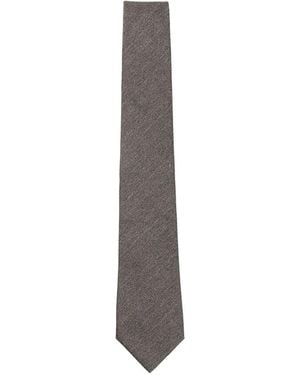 Dell'Oglio Textured Tie - White