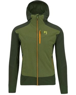 Karpos Hooded Textured-Panel Jacket - Green