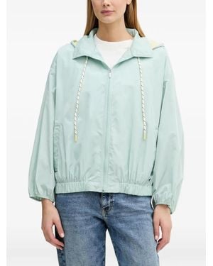 Benetton Veste À Capuche À Lien De Resserrage Et Ourlet Élastiqué - Blue