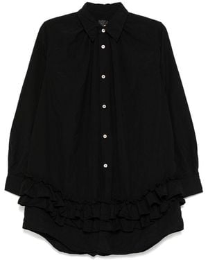 Comme des Garçons Ruffle Shirt - Black