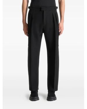 Manière De Voir Relaxed-Fit Twill Pocket Trousers - Black