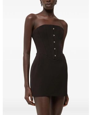 Nissa Structured Corset Mini Dress - Black