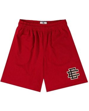Eric Emanuel Basic Logo-Print Shorts - Red