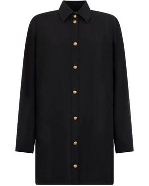 Roberto Cavalli Button Shirt Dress - Black