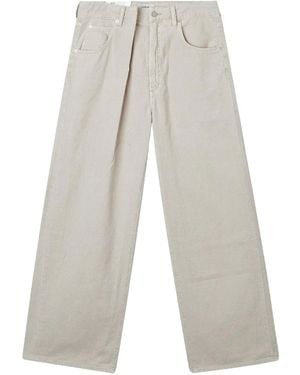 Agolde Corduroy Pleated Denim - White
