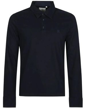 Ballantyne Long-Sleeved Polo Shirt - Blue
