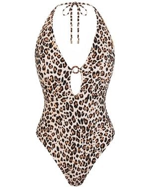 Banana Moon Mirelo Savari Leopard-Print Swimsuit - White