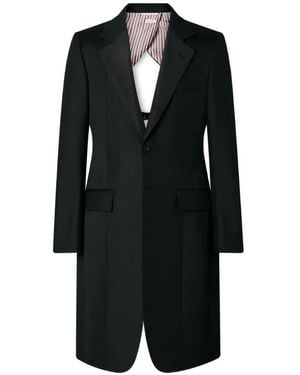 Thom Browne Apron Tailored Overcoat - Black