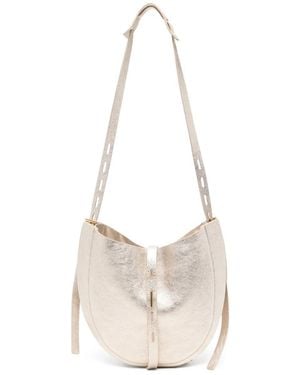 MINOBOSSI Metallic-Effect Lizzie Shoulder Bag - White