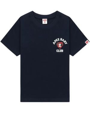 A Bathing Ape Logo Graphic T-Shirt - Blue