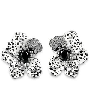 Anabela Chan Monochromatic Poppy Earrings - White