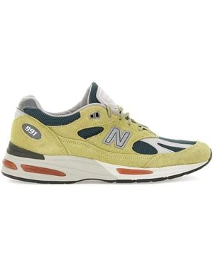 New Balance Made In Uk 991v2 スエードスニーカー - グリーン