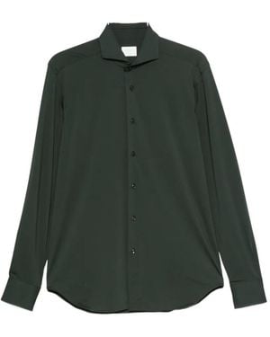 Xacus Button-Fastening Long-Sleeve Shirt - Green