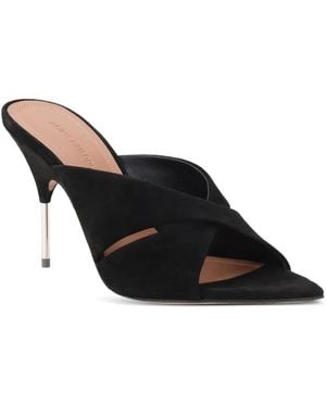 AMINA MUADDI Mules Samantha Con Tacco E Fasce Incrociate - Nero