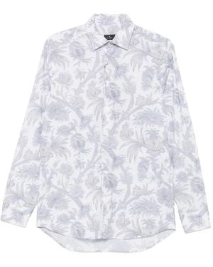 Etro Floral-Print Long-Sleeve Shirt - White