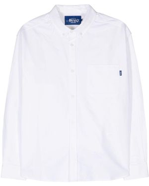 AWAKE NY Button-Down Collar Cotton Shirt - White