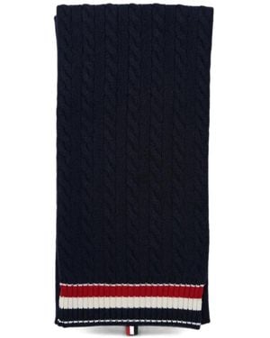 Thom Browne Cable And Rib Scarf - Blue