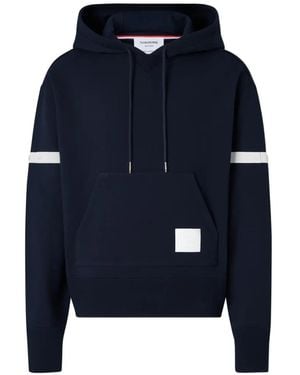 Thom Browne Sweat À Capuche Avec Brassard En Jersey Bouclé - Bleu