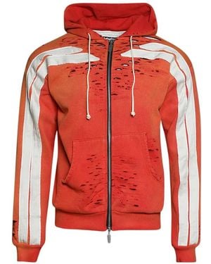 RIVINGTON roi Rebis Apocrypha Pious Distressed Hoodie - Red