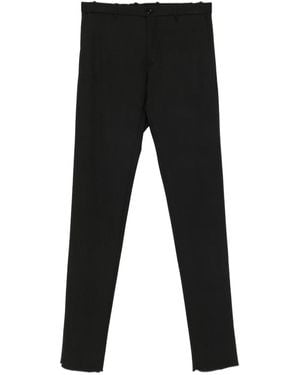 Incotex Frayed-Hem Pants - Black