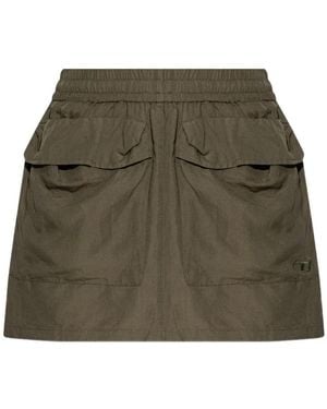 DIESEL O-Cean-S2 Pocket Elasticated Mini Skirt - Green