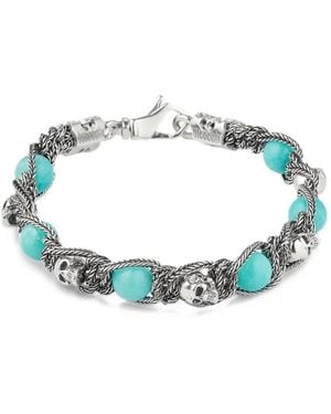 Emanuele Bicocchi Skull-Bead Bracelet - Blue
