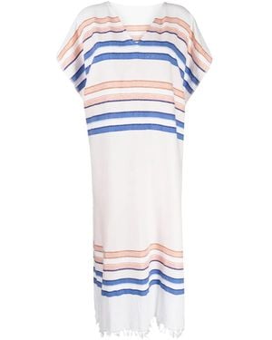 lemlem Vestido Tipo Caftán A Rayas Horizontales - Azul