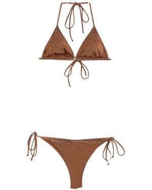 MC2 Saint Barth Annabelle Crystal-Embellished Bikini - White