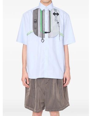 Kolor Bib Short-Sleeve Shirt - White