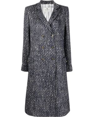 Etro Cappotto Pegaso - Blu