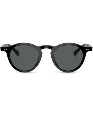 Oliver Peoples Square-Cut Round-Frame Sunglasses - Black