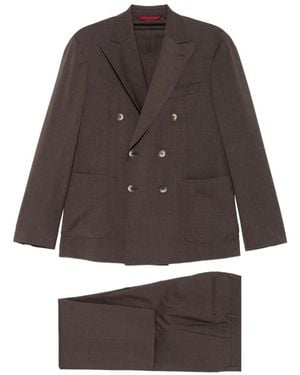 VELA SHOP Double-Breasted Suit - Brown