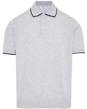 Gran Sasso Contrast-Trim Short-Sleeve Polo Shirt - White