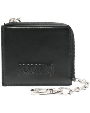 Juun.J Portafoglio Con Logo Goffrato - Nero